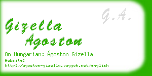 gizella agoston business card